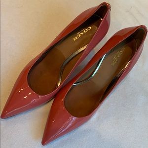 Coach size 7 pumps burnt orange